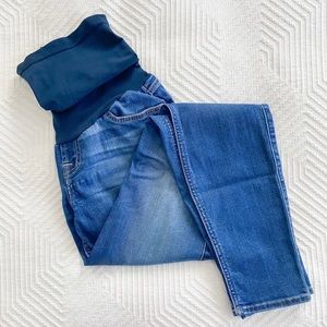 7 for all Mankind skinny maternity jeans, size 27